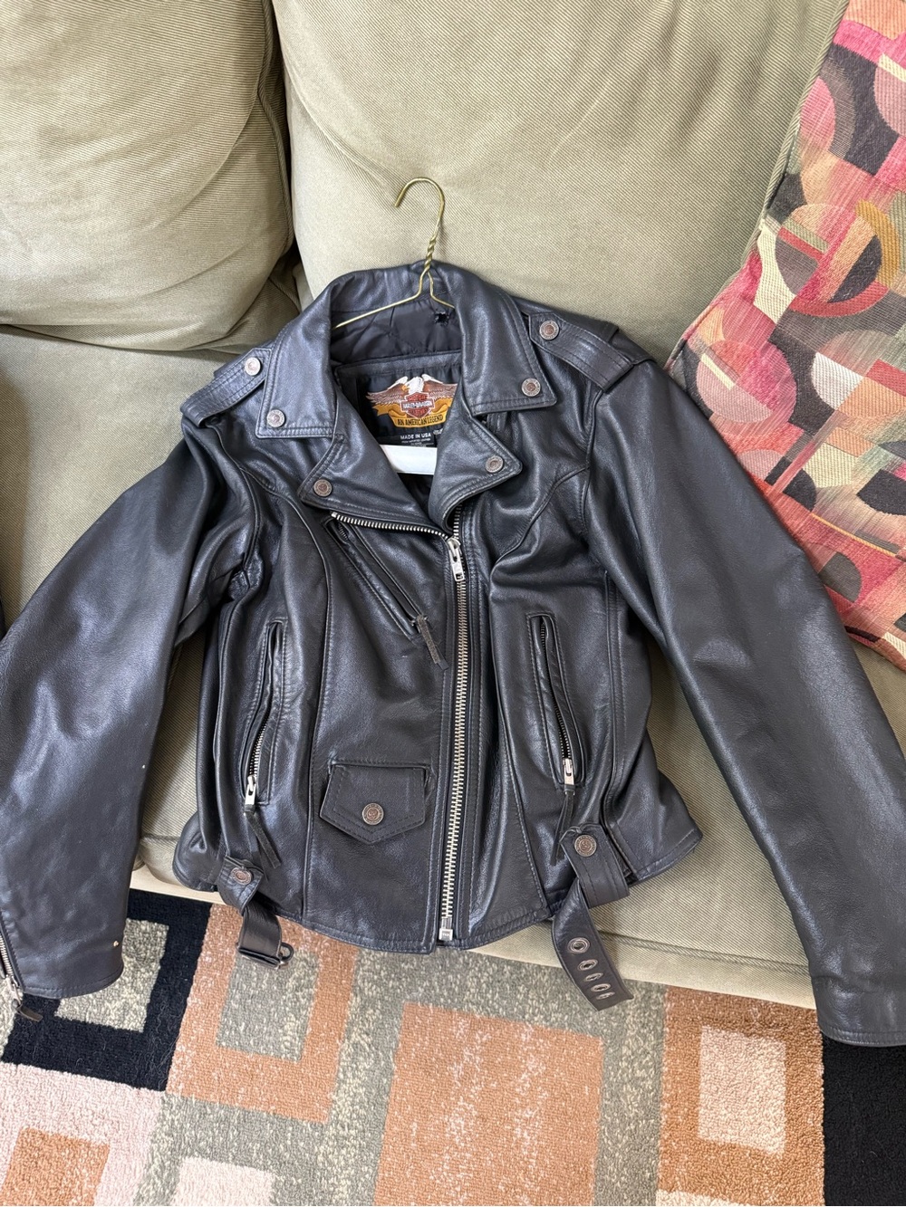 women's small leather Harley Davidson jacket